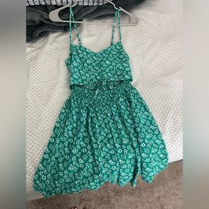 Holister green romper with cut out